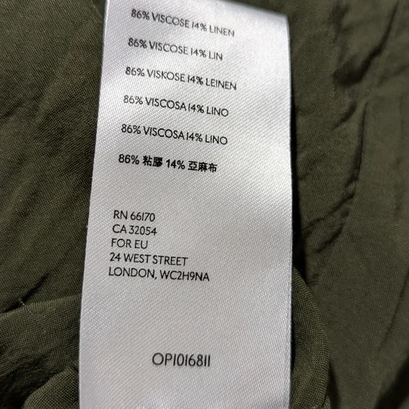 Anthropologie Olive Green Linen Blend Dress Size 2X - Picture 10 of 12